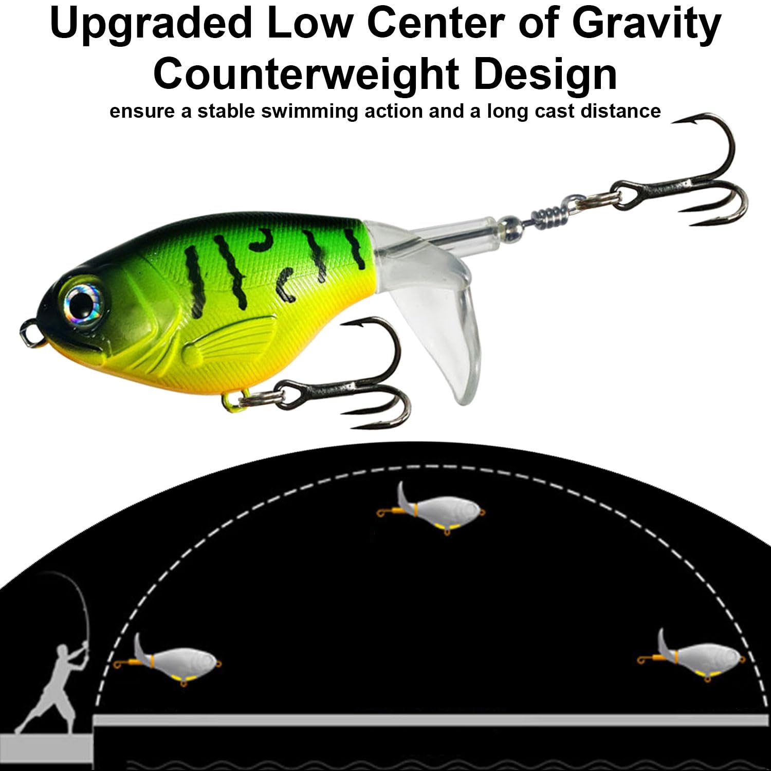 Amazon.co.jp: Whopper Plopper 釣りルアー バス用 トップウォーター